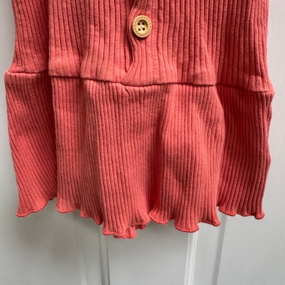 Girls 2T Coral Camisole with Thin Straps and Peplum Blouse - Picture 3 of 5